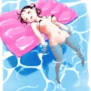 ビーチ寝キャーたん