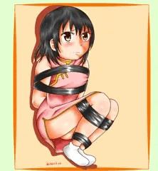 チャイナドレス少女　緊縛