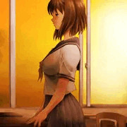 夕暮れの教室で