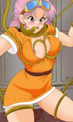 触手にスカートをめくられるマァム