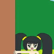 木の前でうんち