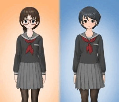 ボーボーあこちゃんとツルツルここちゃん -1-