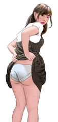 パンティを見せる
