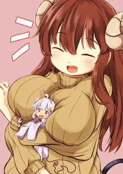 よりしろちゃんをぎゅーってするシャミ子