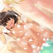 ロリおしっ娘がお風呂でツインシャワー