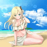 フリル水着レイちゃん+脱ぎ差分