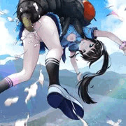 空中蟲姦　離されたら死ぬ恐怖の中で犯されて　（Skebリク絵）