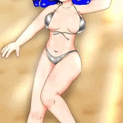 カレーライス食べ丸ちゃん水着絵