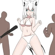 えっちなアクションゲームでありそうなシチュエーション　白上フブキ