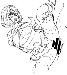 2B 下描き　14