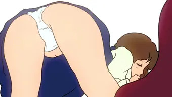 しゃぶりながら食い込みを直すてんこ