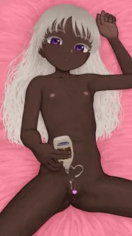 ホワイトチョコレートをチョコレート肌女児にかけるとおいしい