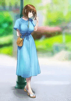 水色のワンピースの少女💗