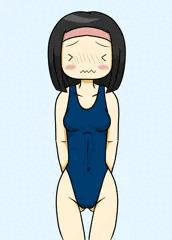 スク水モブ系おでこちゃん