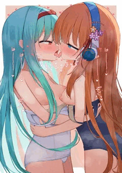 Skebで描いた百合ちゅっちゅ💕