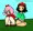 Adeleine & Ribbon Poops Outside 