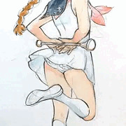 バトン少女