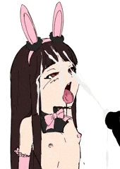 貧乳バニーぶっかけラフ