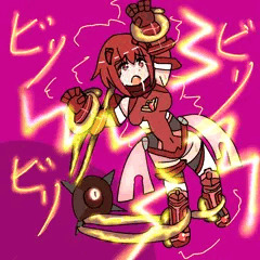 びりびりされるブレイブハート・アカネちゃん