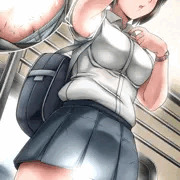 過去絵 女子高生のわき毛！