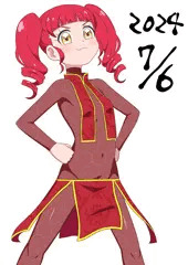 チャイナドレスの赤城あんな