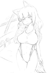 オリジナルケモ耳っ子の競泳水着