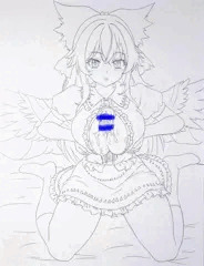 お空ちゃんにパイズリレクチャーを施す。