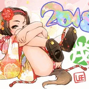 戌娘の年賀絵