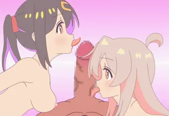 お〇まいキャラでダブルフェラ