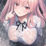 雨の日の濡れ透け