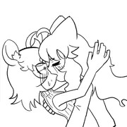 らくがき、しらちゃんに不意打ち！