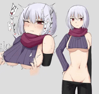 服の上から