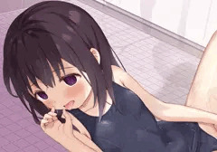 黒髪スク水ロリのおくちに射精【レイプ目版】