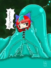 スライムに捕まる赤蛮奇ちゃん