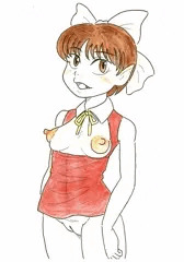 赤いワンピース