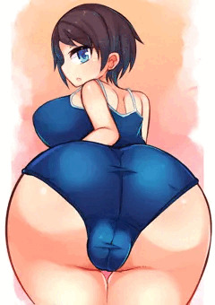 JKちゃんのスク水お尻