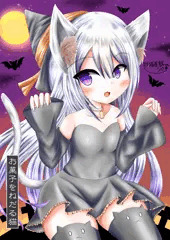 お菓子をねだる猫