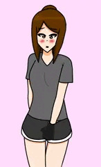 服を着たまま気持ち良くなるお姉さん。