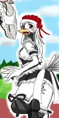 エッチなメイド服の鶴さんのパンツ没収