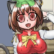 隣の紫さんが橙になっちゃった(うごイラ)