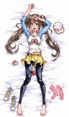 いっぱい歩いてようやくポケセンで一休みできたメイちゃんハスハス