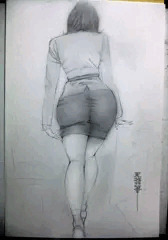 【桜子、後ろ姿】