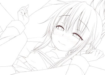 電ちゃんにしっかり見せてもらってしっかりする日　線画