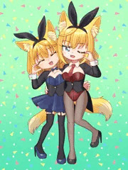 ほっぺハートバニー２ショット