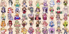 「ゲームに出てくるザコ敵の女の子百人描く」タグで描いた子まとめ（2巡目）