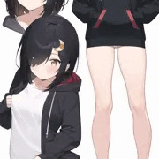 パーカー少女