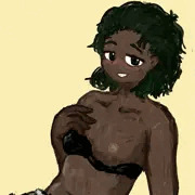 褐色の娘と