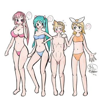 人体の練習絵と水着忘れレン君(2)