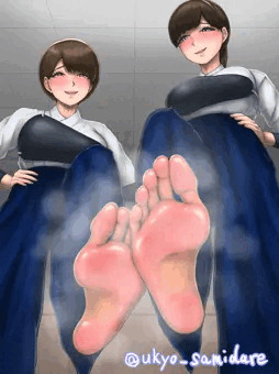 弓道女子の足裏