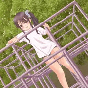 ジャングルジム 一番上に登ったよ。